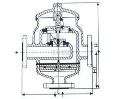 雙接管阻火呼吸閥結構圖